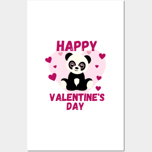 Happy Valentines Day - Panda Posters and Art